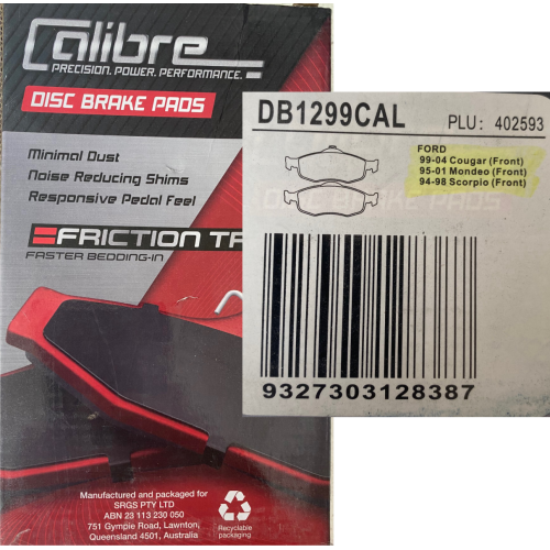DB1299 Disc Brake Pads - FORD
